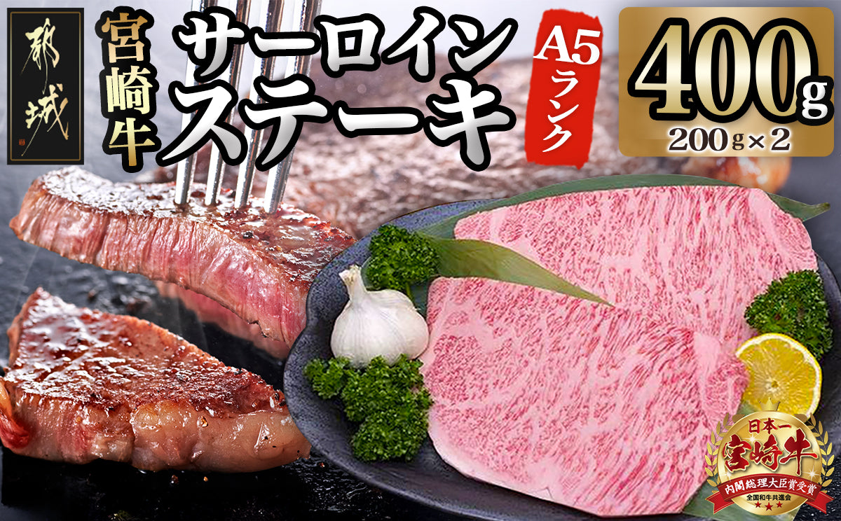 【特別返礼品】宮崎牛(A5)サーロインステーキ200g×2枚